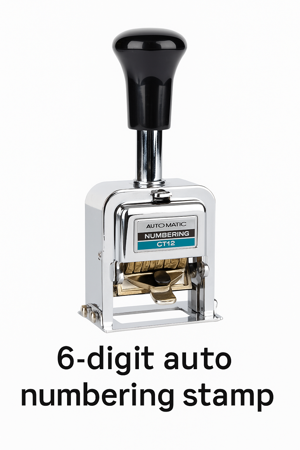 6-digit auto numbering stamp on a white background