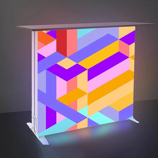 backlit exhibition counter