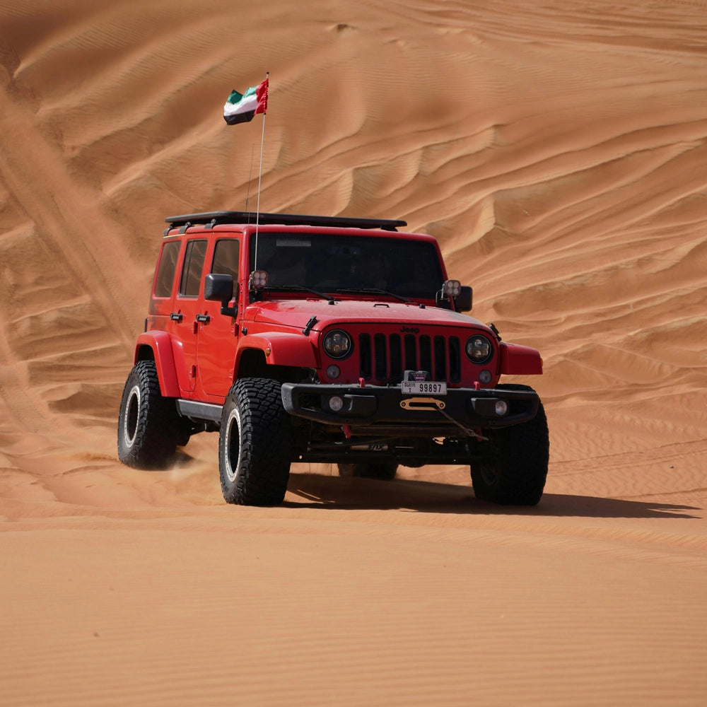 car desert flag