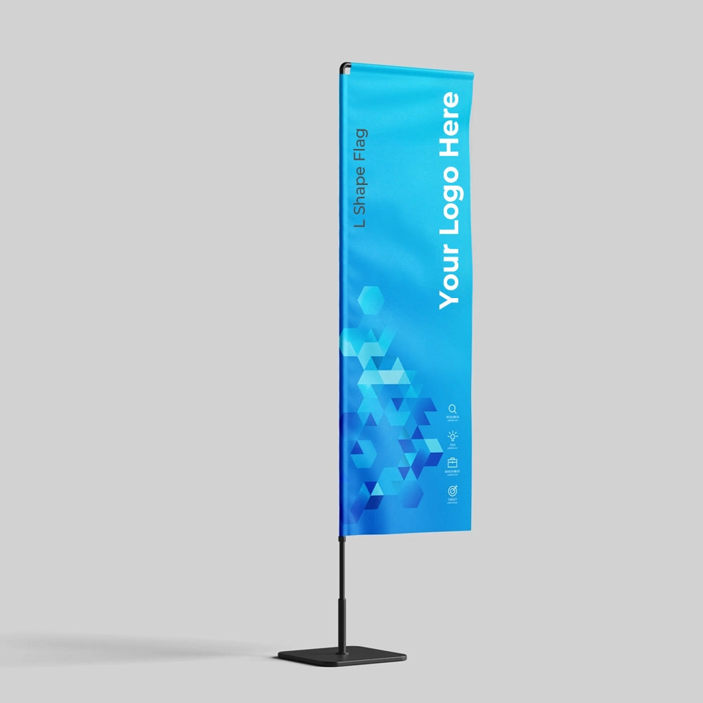custom l shape flags