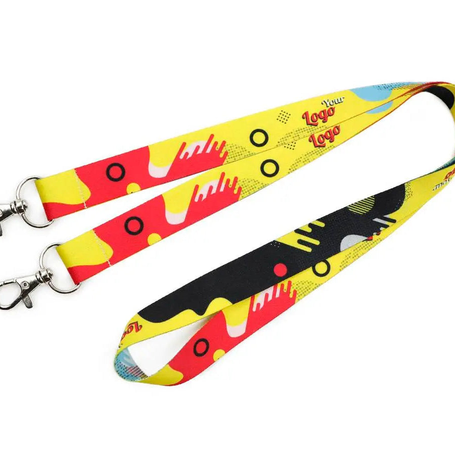 custom lanyard with double metal hook dubai