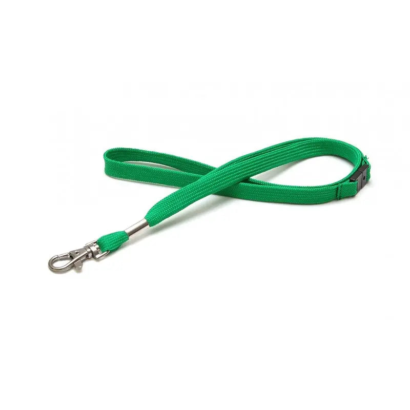 custom lanyard with metal hook and metal crimp dubai