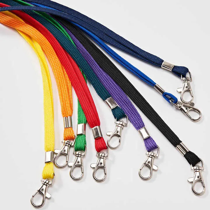 custom lanyard with metal hook and metal crimp