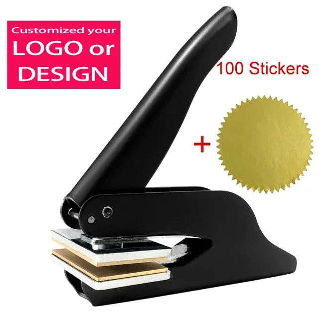 custom rectangular-shaped embossing seal