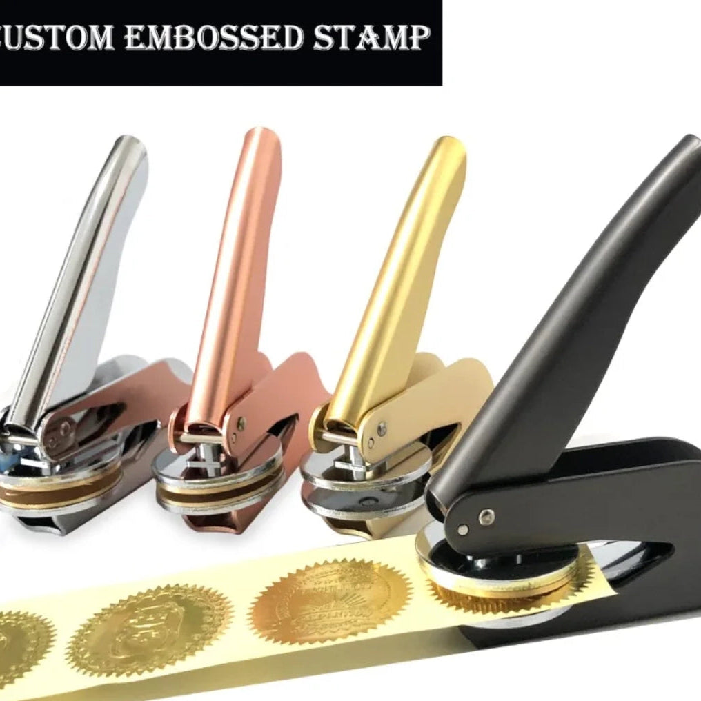 custom round-shaped embossing seal