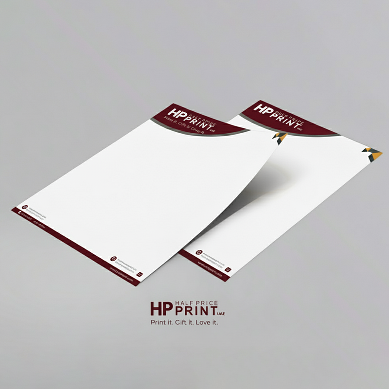 Two Half Price Print Letterhead represented