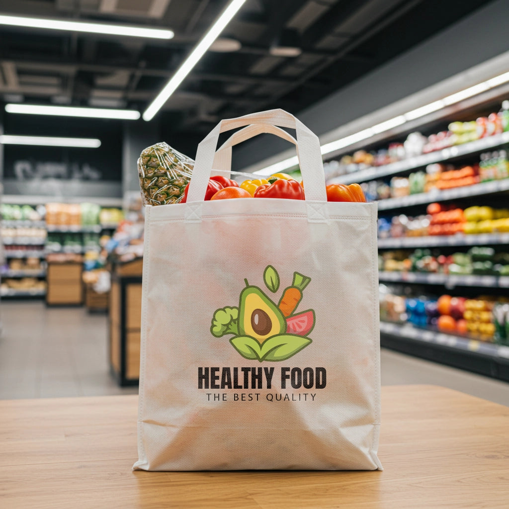Non-woven bag in supermarket