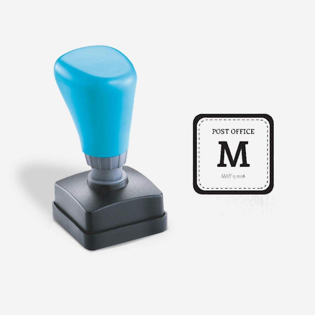 square shaped pre-inked stamp