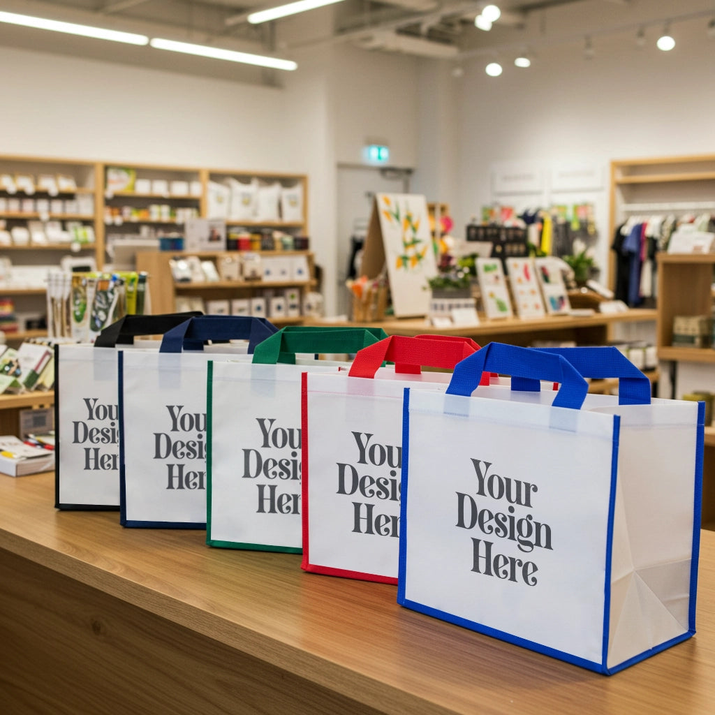 Printed non-woven bag in shop