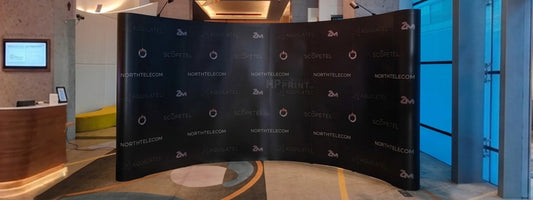 How Northtelecom Won Their Event with a Half Price Print Pop Up Stand