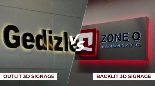 outlit versus backlit 3d signage