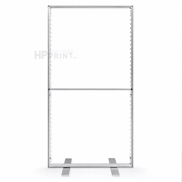 Backlit Standee metal frame stand on a white background