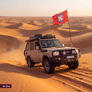 Car Desert Flags