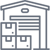 Icon of a building with a flat roof and rectangular windows.