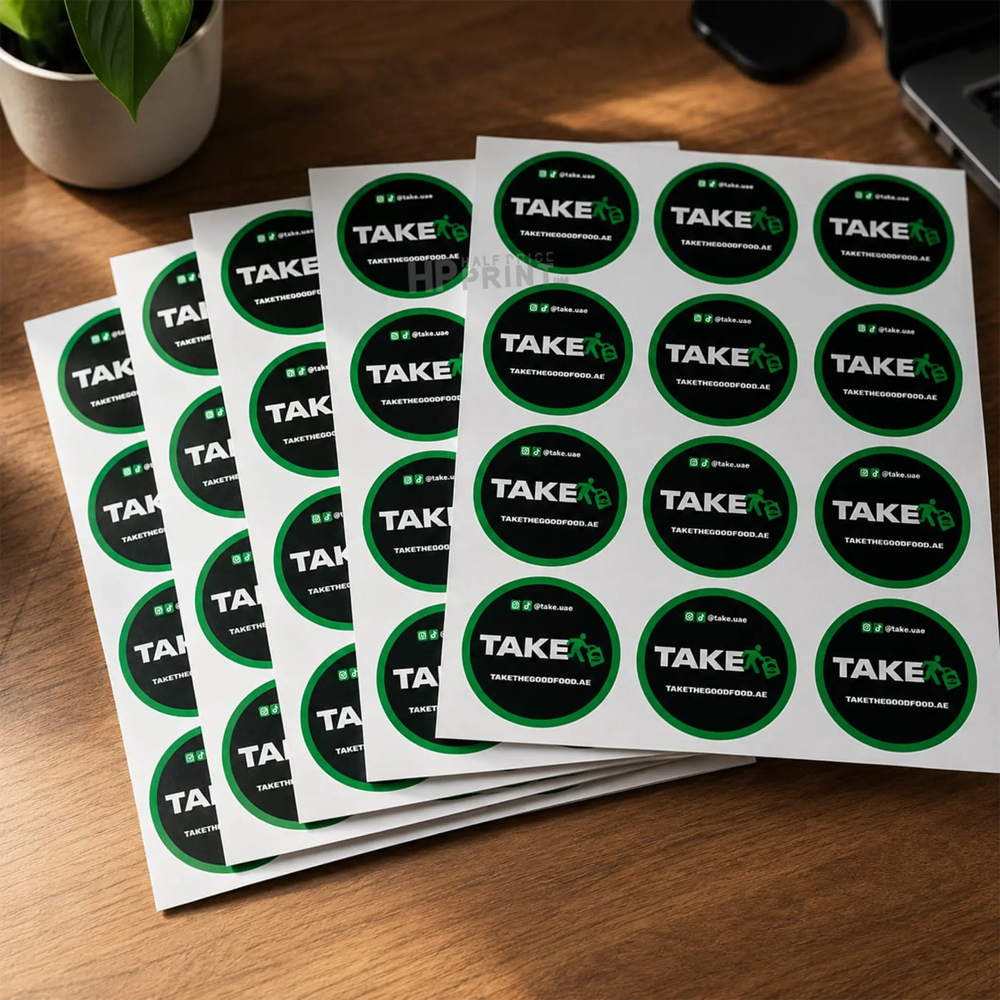 Print and cut stickers