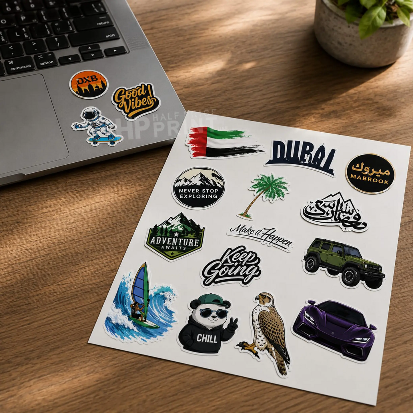Print and cut stickers