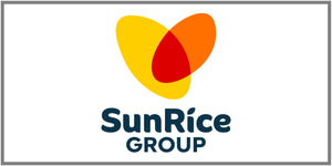 SunRice Group logo with a yellow and orange design on a white background