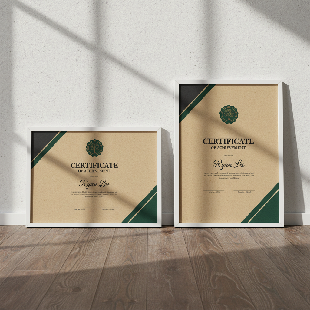 award certificate kraft printing