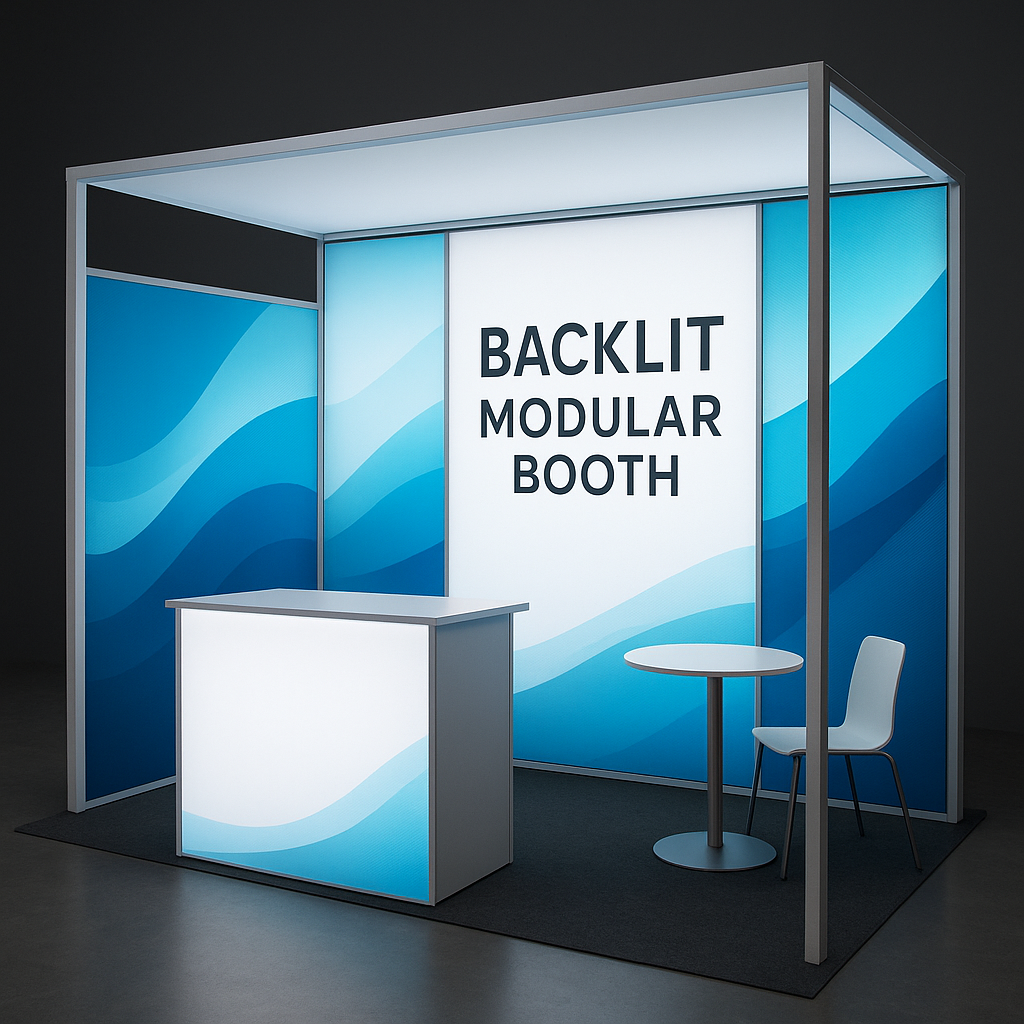 backlit modular booth UAE