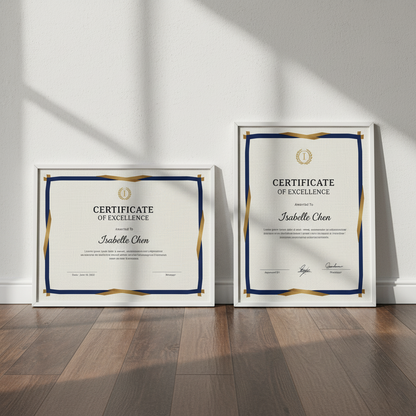 certificate linen printing