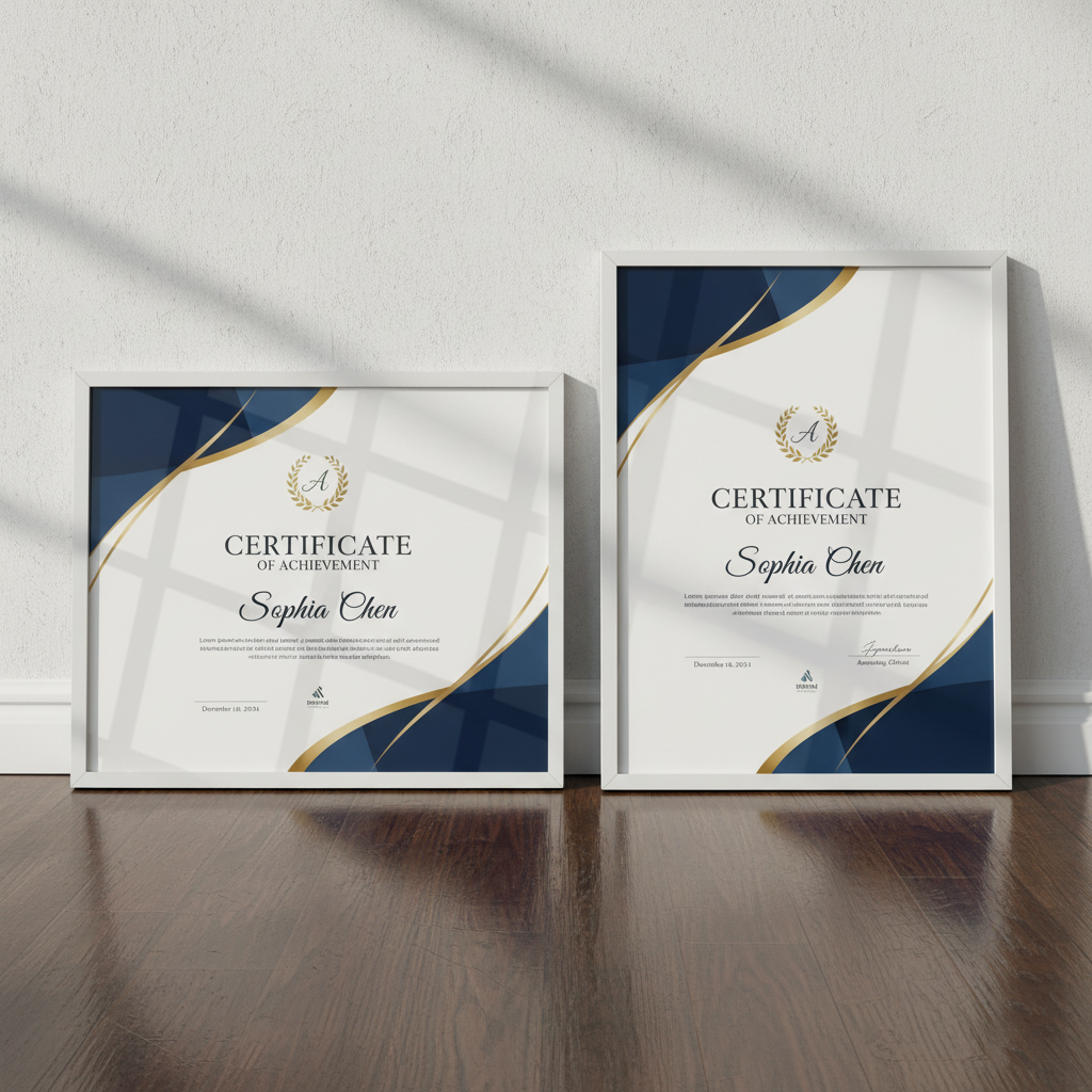 certificate printing gloss finish