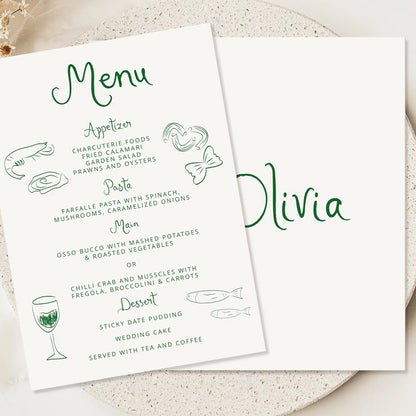 custom menu printing