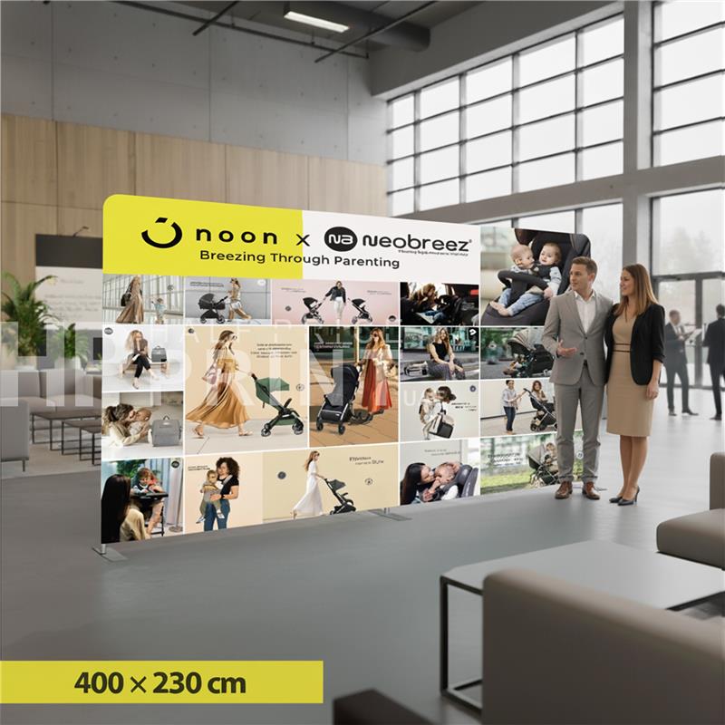 fabric backdrop stand indoor Dubai Mall