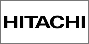 Hitachi logo on a white background
