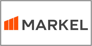 Markel logo with orange and black design on a white background
