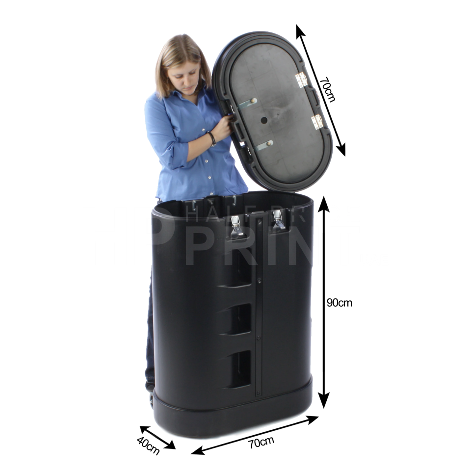 Pop up display hard case bag