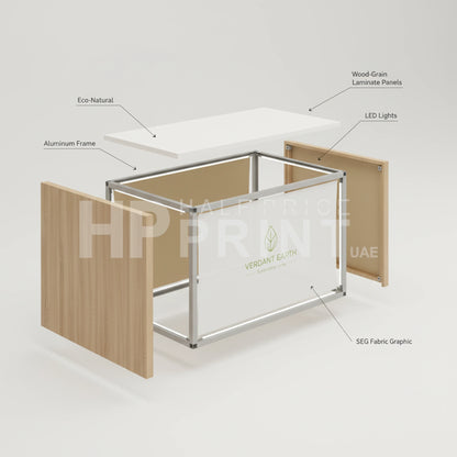 seg backlit display counter structure