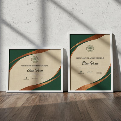 textured linen kraft certificate printing services